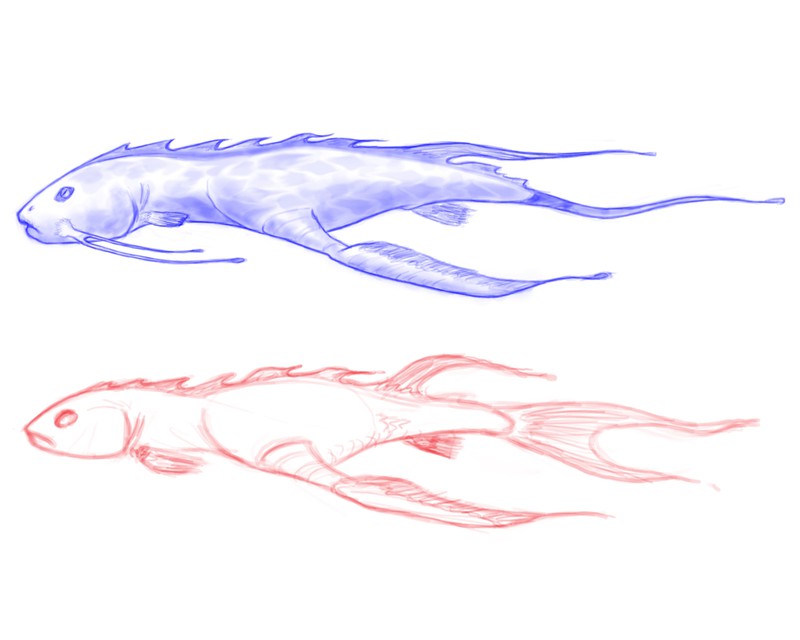 Fish | Digital illustration. Concept design for one of the ASD real time demos. | Uk | Bournemouth