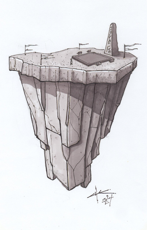 Island | Pens and markers on paper