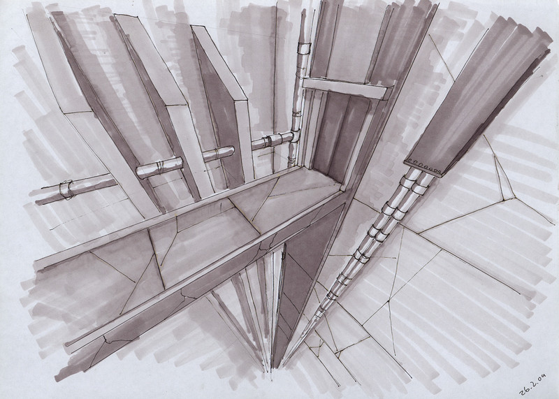 Bridge | Pens and markers on paper