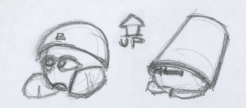 Bucket-heads | Pencil on paper