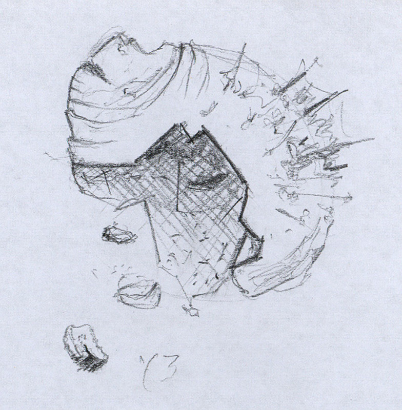 End frame | Pencil on paper. The very first concept for Theros animation.