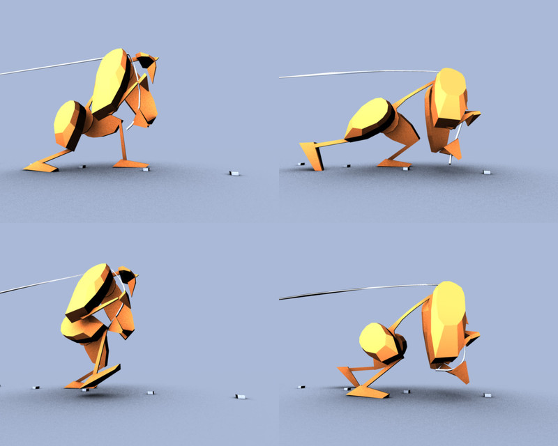 ape pulling | frames from animation cycle | Uk | Bournemouth