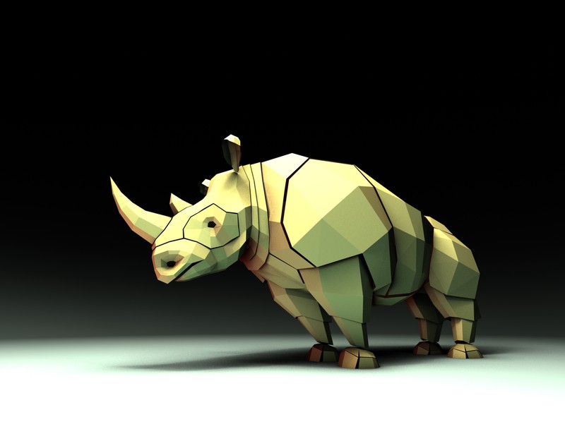 Rhino | 3D Model made for real time demo, Spin