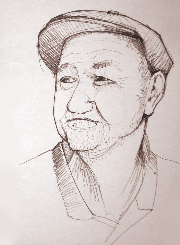 old man | pen on paper, 15cm