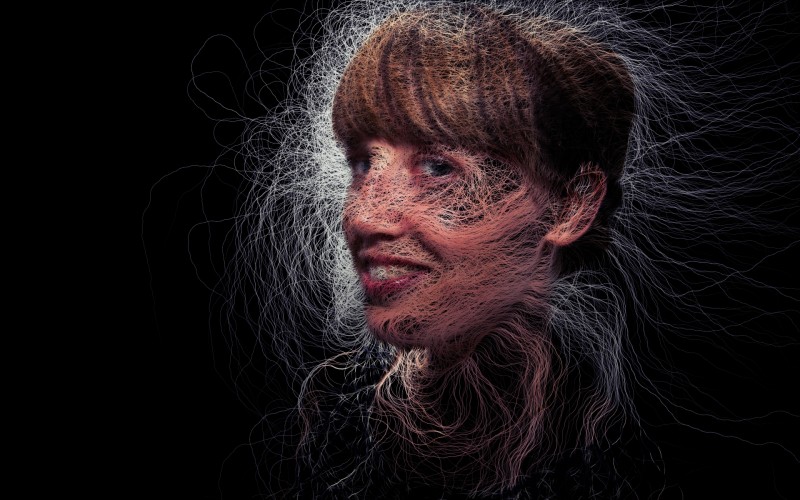 Jen | Digitally created images based on photograph using custom made brushes in Processing.