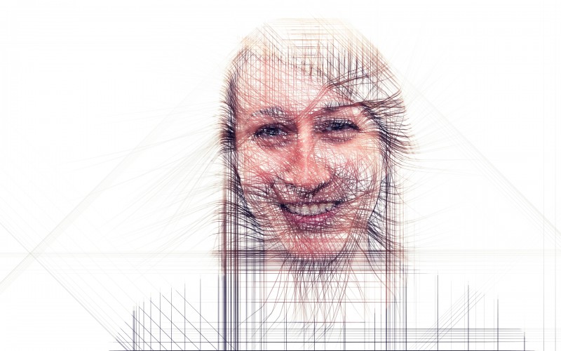 Suzzana | Digitally created images based on photograph using custom made brushes in Processing.