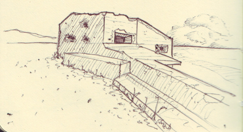 Normandie | Pen on sketchbook. Travel journal, during cycling trip accross Europe