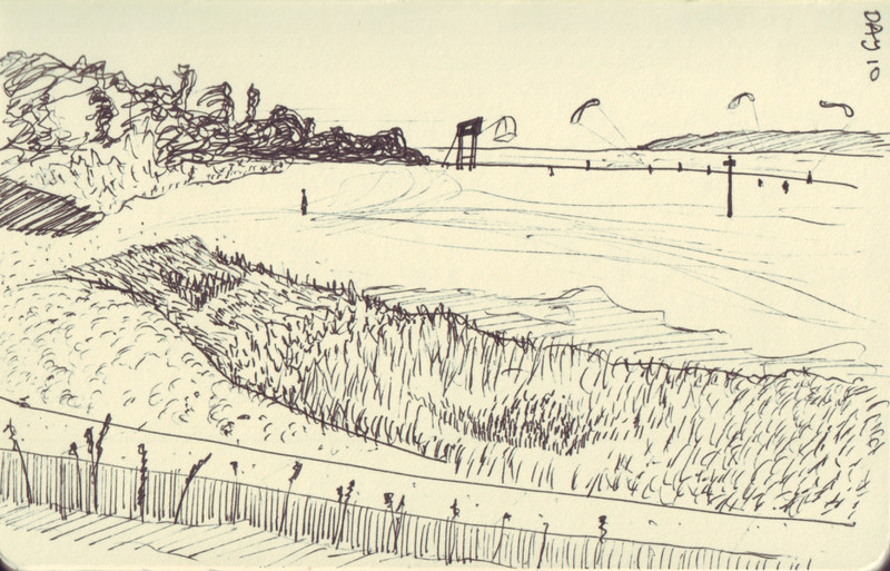 Saint Brevil | Pen on sketchbook. Travel journal, during cycling trip accross Europe