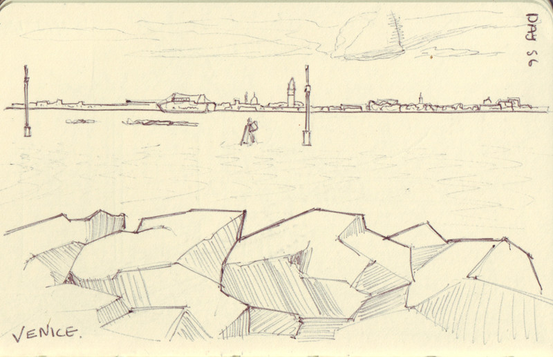 Venice | Pen on sketchbook. Travel journal, during cycling trip accross Europe
