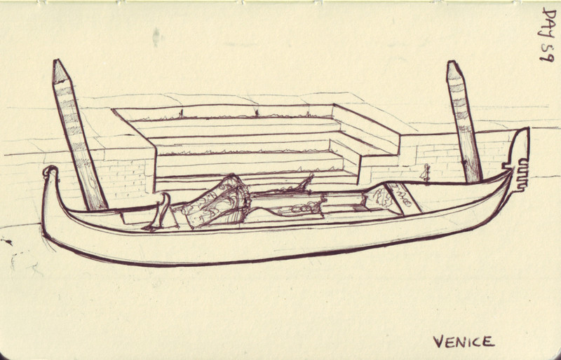 Venice | Pen on sketchbook. Travel journal, during cycling trip accross Europe