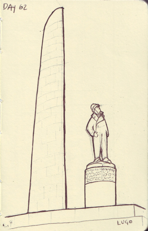 Lugo | Pen on sketchbook. Travel journal, during cycling trip accross Europe