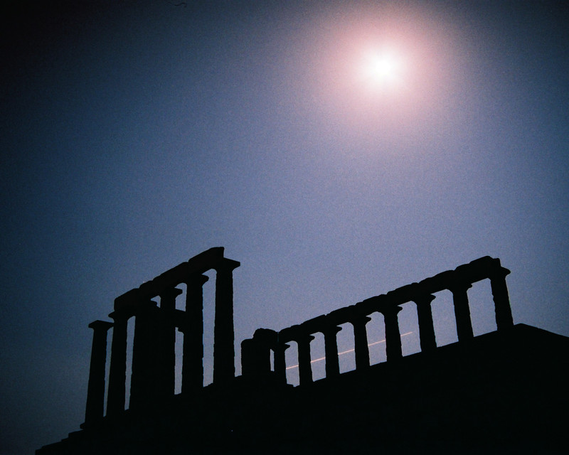 Sounio with full moon |  