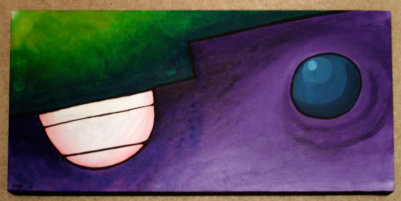 Face | 60x30cm acrylics | Uk | Greater London | London