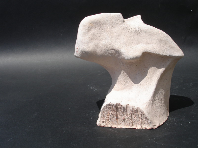 Reclining Head | 20cm baked clay