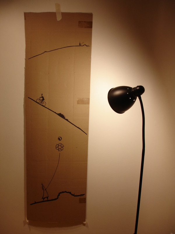 Up the hill | 48x162cm markers on containerboard | Canada | British Columbia | Vancouver | West End