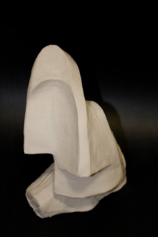 Twist face WIP | 20cm, clay