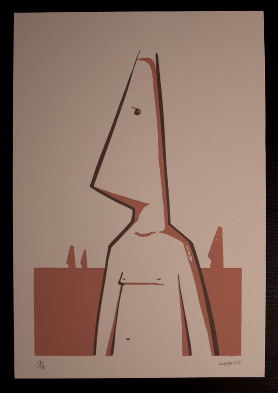 Coneman | 13x19cm silk screen print. 18 copies on warm white cardboard