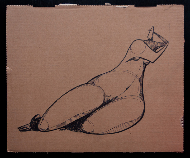 Maya | 40x33cm, markers on cardboard