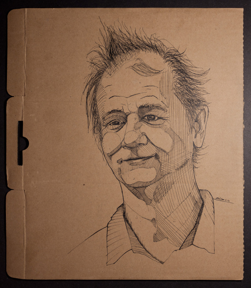 Bill Murray | 25x30cm, ink on cardboard