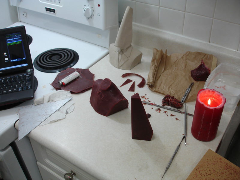 Conqueror wip | Start putting together the pieces of wax