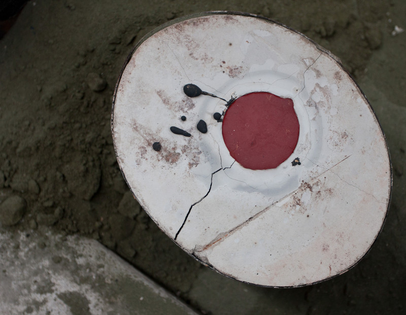 Cooling down | Bronze in investment mould.