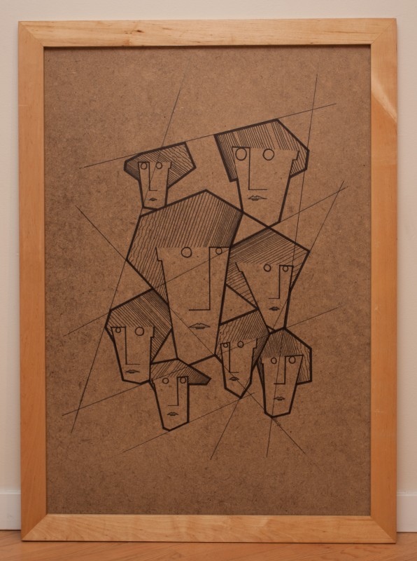Eight Sisters 1/3 | 70x100cm, pen on fiberboard