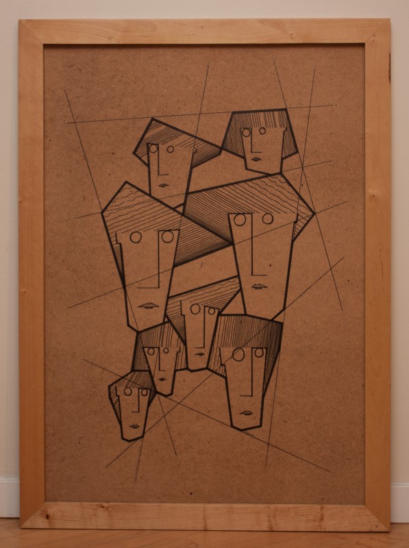 Eight Sisters 2/3 | 70x100cm, pen on fiberboard
