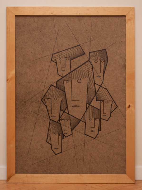 Eight Sisters 3/3 | 70x100cm, pen on fiberboard