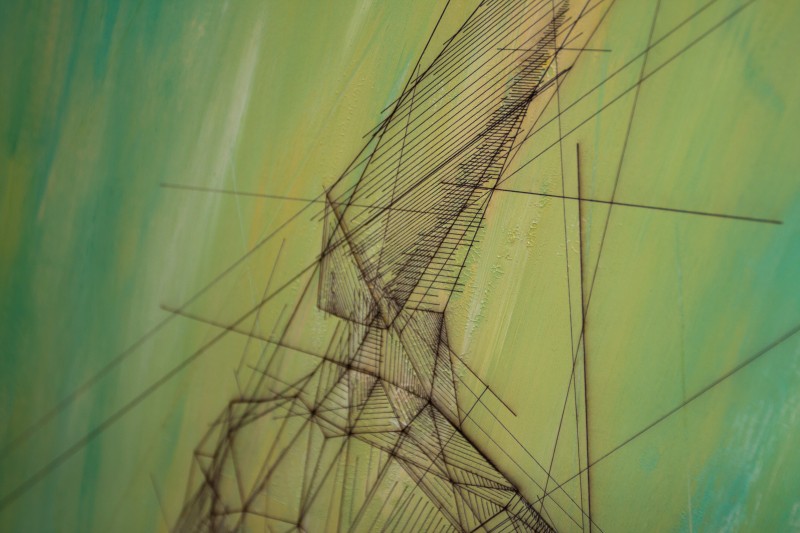 Warrior | 30x60cm laser cut, wooden panel, acrylics