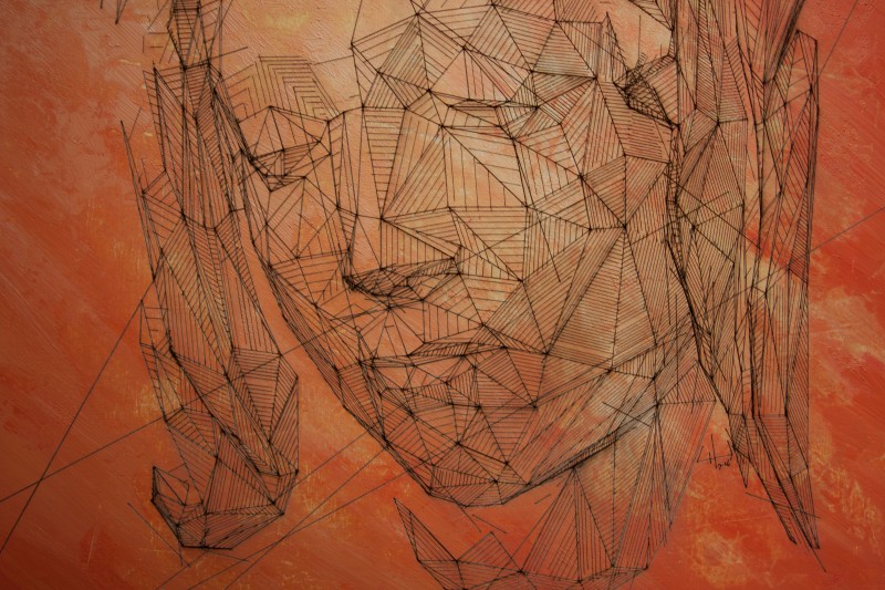 Pieta | 30x40cm laser cut, wooden panel, acrylics