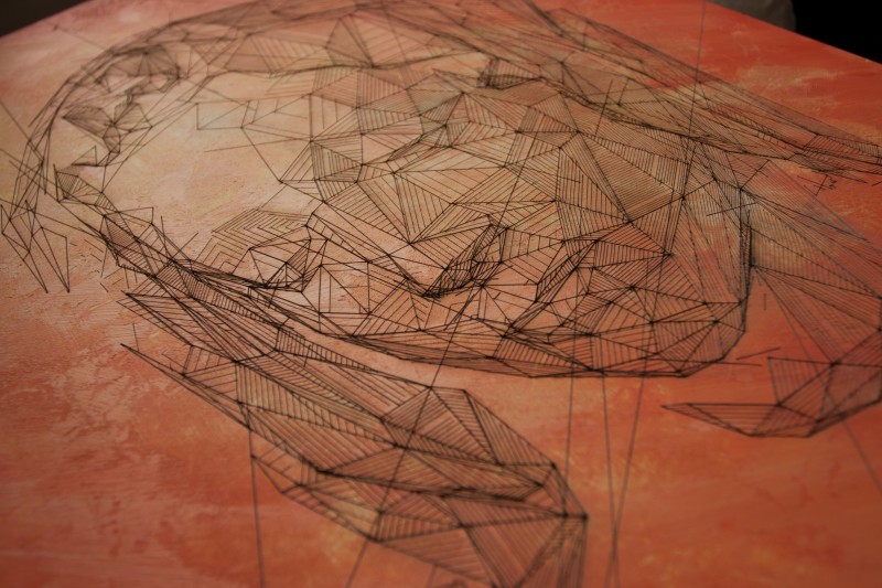 Pieta | 30x40cm laser cut, wooden panel, acrylics