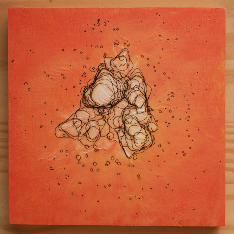 Square 02 | 15x15cm laser cut, wooden panel, acrylics