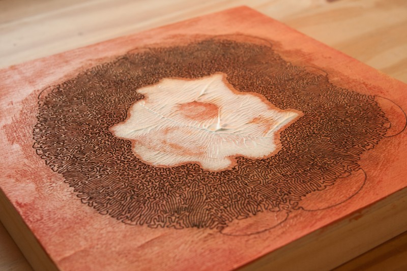 Square 01 | 15x15cm laser cut, wooden panel, acrylics