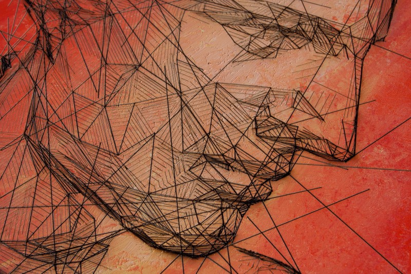 Venus De Milo - detail | 30x40cm laser cut, wooden panel, acrylics