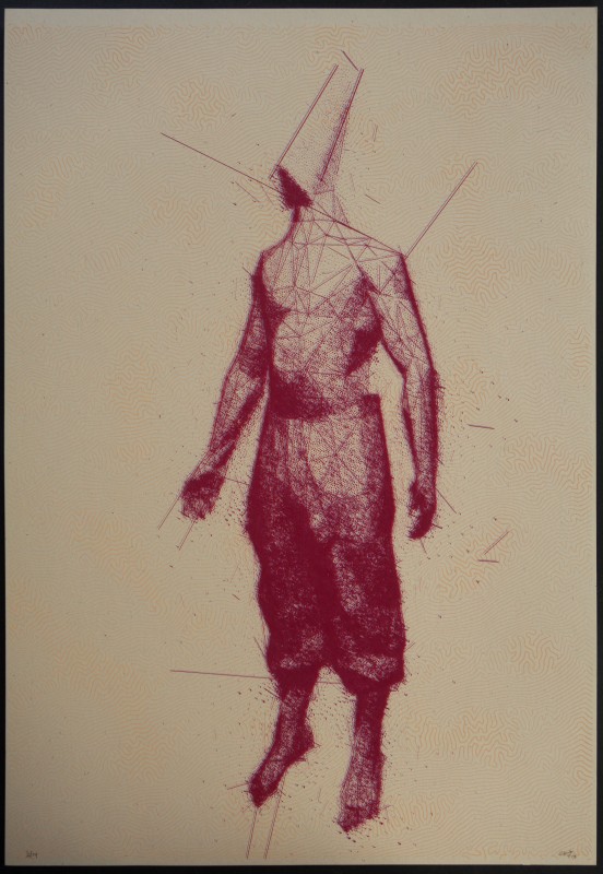 Fighter - print | 35x50cm, Limited edition silkscreen print on 190 and 300 grams paper, using 120TPI gauze.